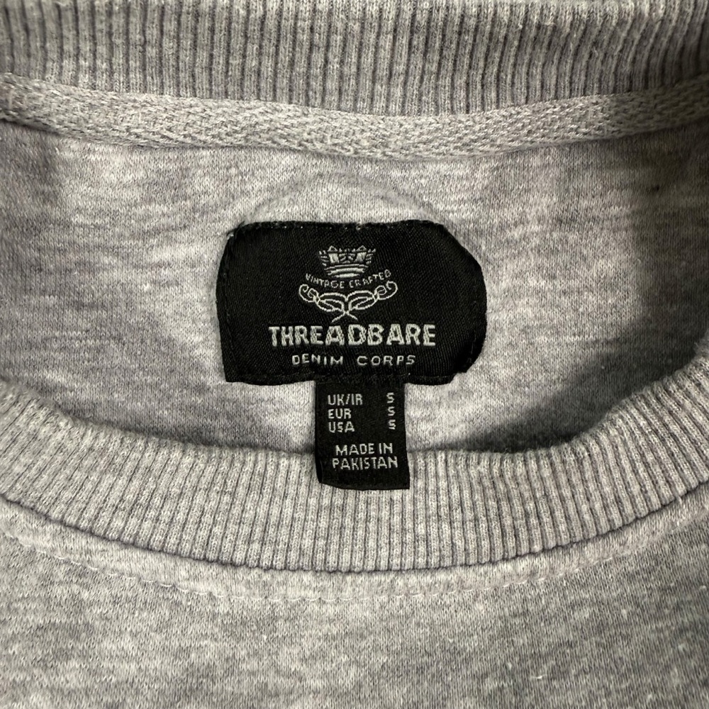 Threadbare Denim Corps Small Gray Sweatshirt Pull… - image 7